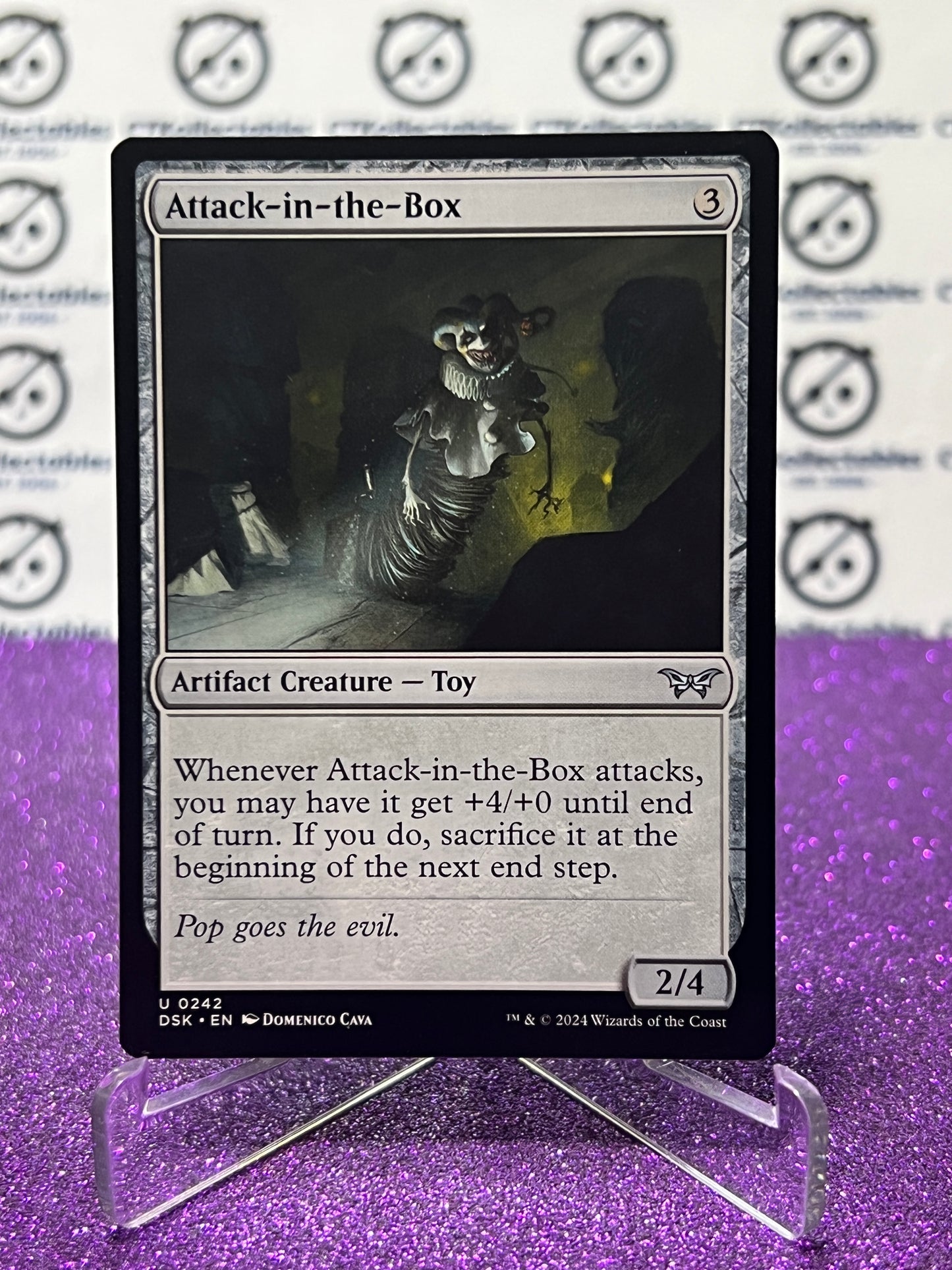 2024 MAGIC THE GATHERING DUSKMOURN HOUSE OF HORROR ATTACK-IN-THE-BOX # U 0242 ARTIFACT CREATURE-TOY CARD