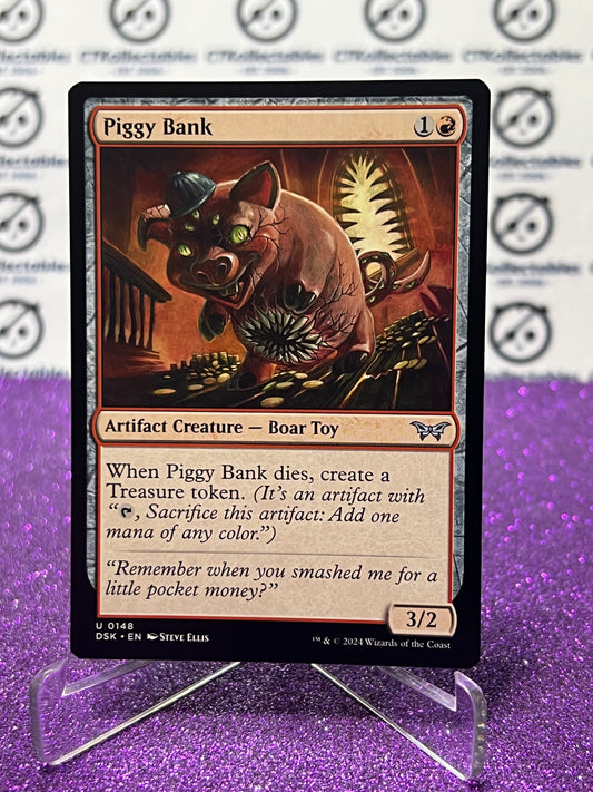 2024 MAGIC THE GATHERING DUSKMOURN HOUSE OF HORROR PIGGY BANK # U 0148 ARTIFACT CREATURE-BOAR TOY CARD