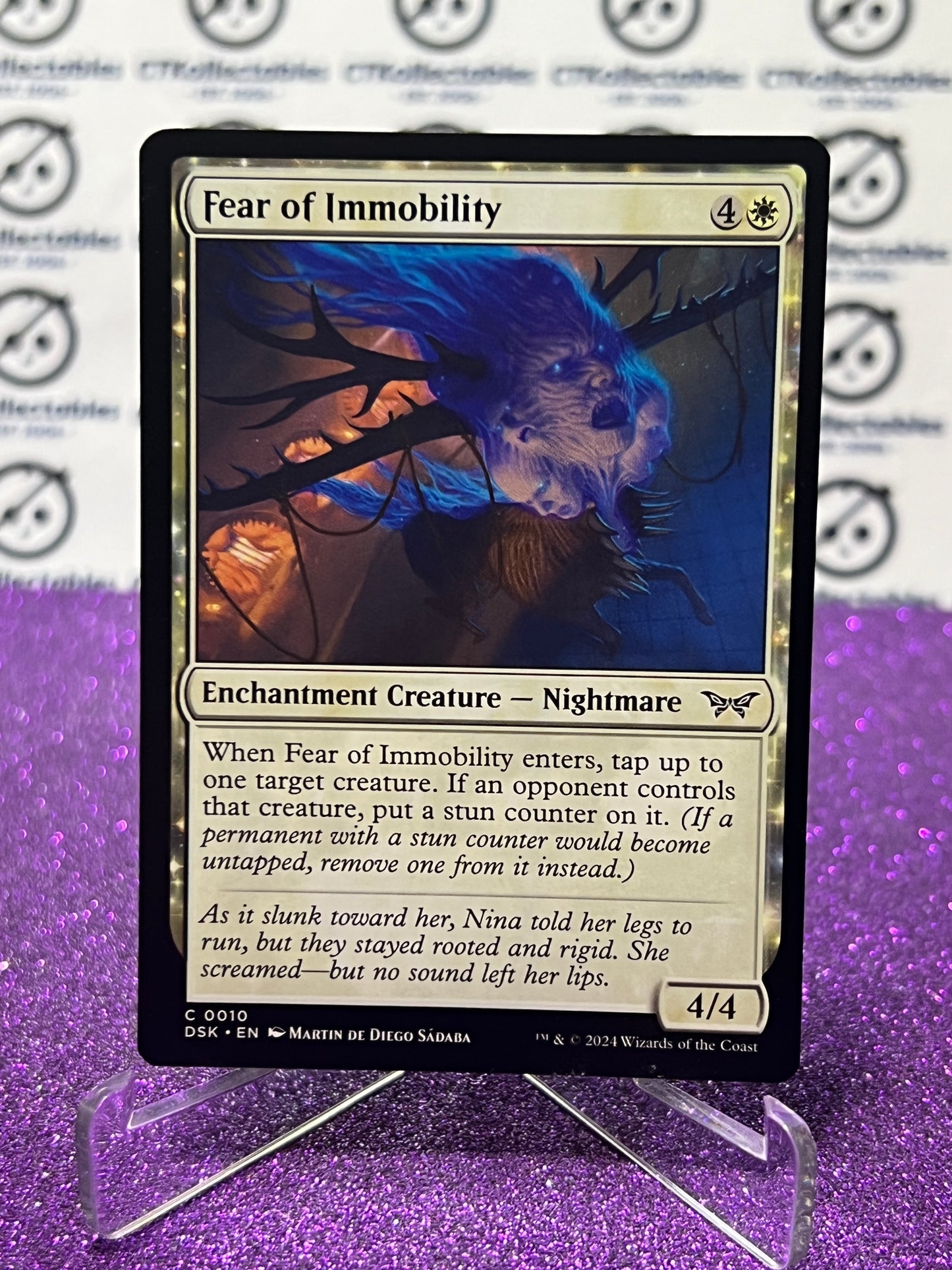 2024 MAGIC THE GATHERING DUSKMOURN HOUSE OF HORROR FEAR OF IMMOBILITY # C 0010 ENCHANTMENT CREATURE-NIGHTMARE CARD