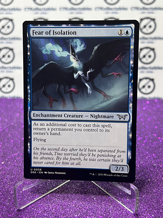 2024 MAGIC THE GATHERING DUSKMOURN HOUSE OF HORROR FEAR OF ISOLATION # U 0058 ENCHANTMENT CREATURE-NIGHTMARE CARD