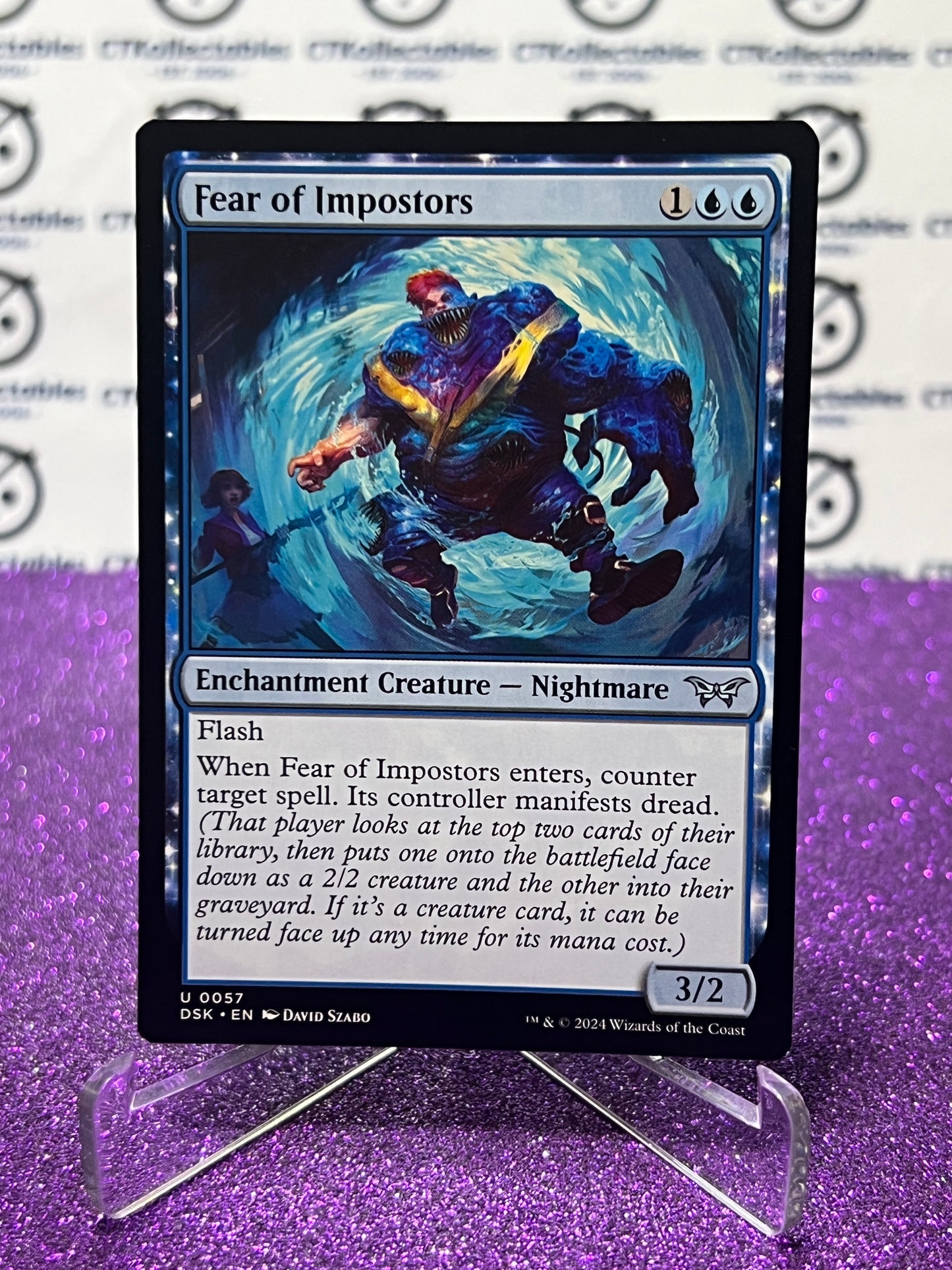 2024 MAGIC THE GATHERING DUSKMOURN HOUSE OF HORROR FEAR OF IMPOSTORS # U 0057 ENCHANTMENT CREATURE-NIGHTMARE CARD