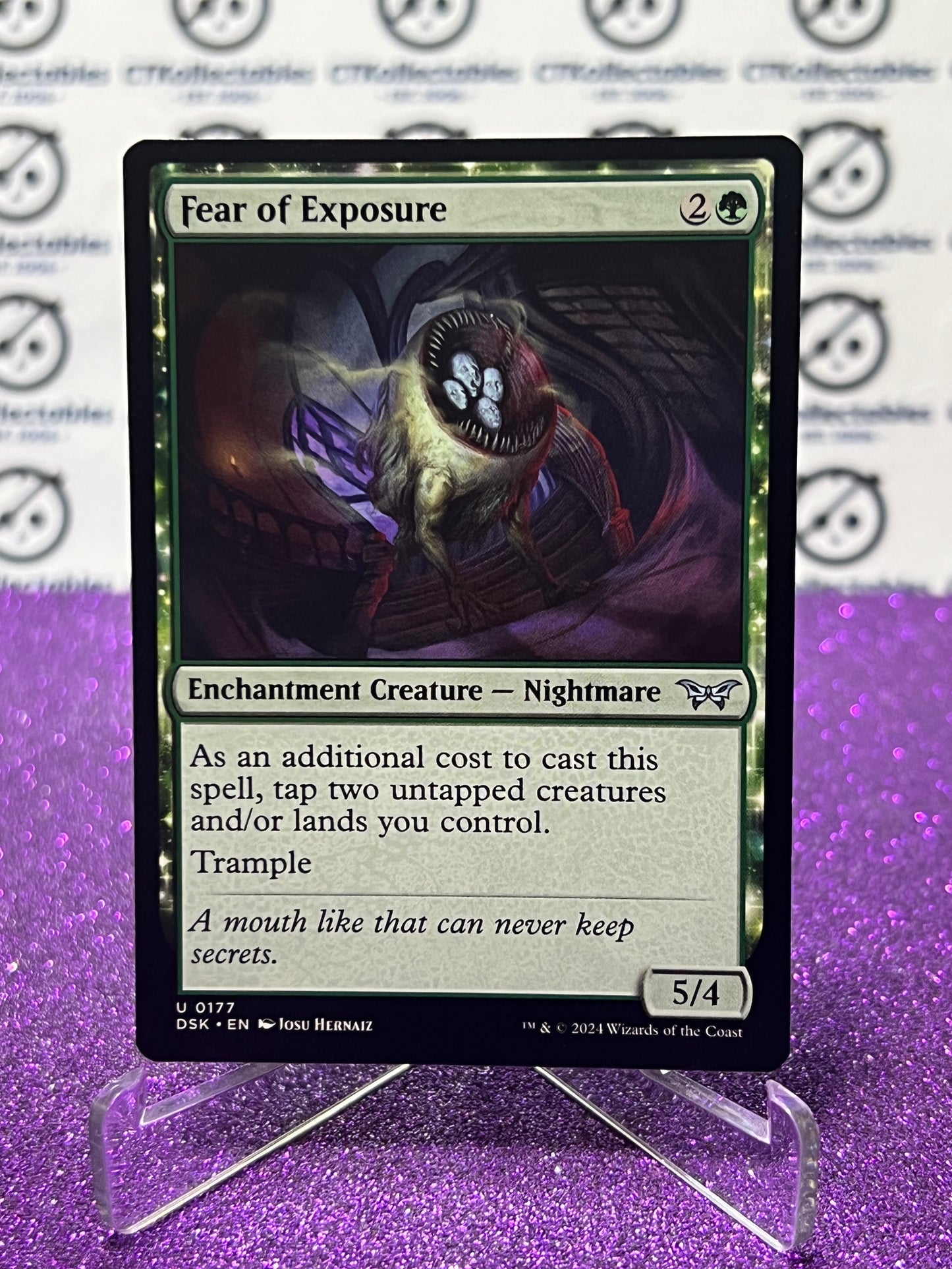 2024 MAGIC THE GATHERING DUSKMOURN HOUSE OF HORROR FEAR OF EXPOSURE # U 0177 ENCHANTMENT CREATURE-NIGHTMARE CARD