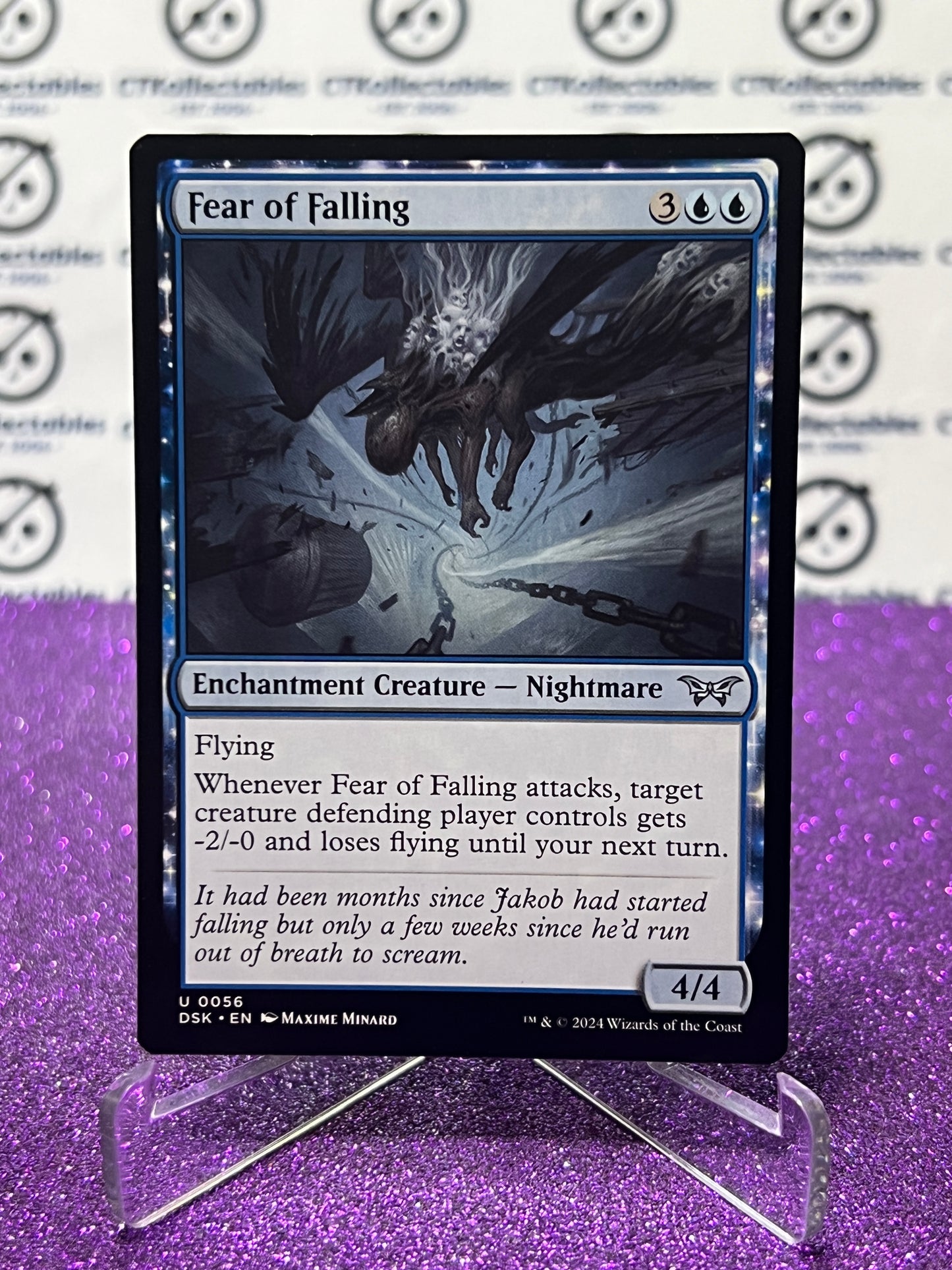 2024 MAGIC THE GATHERING DUSKMOURN HOUSE OF HORROR FEAR OF FALLING # U 0056 ENCHANTMENT CREATURE-NIGHTMARE CARD