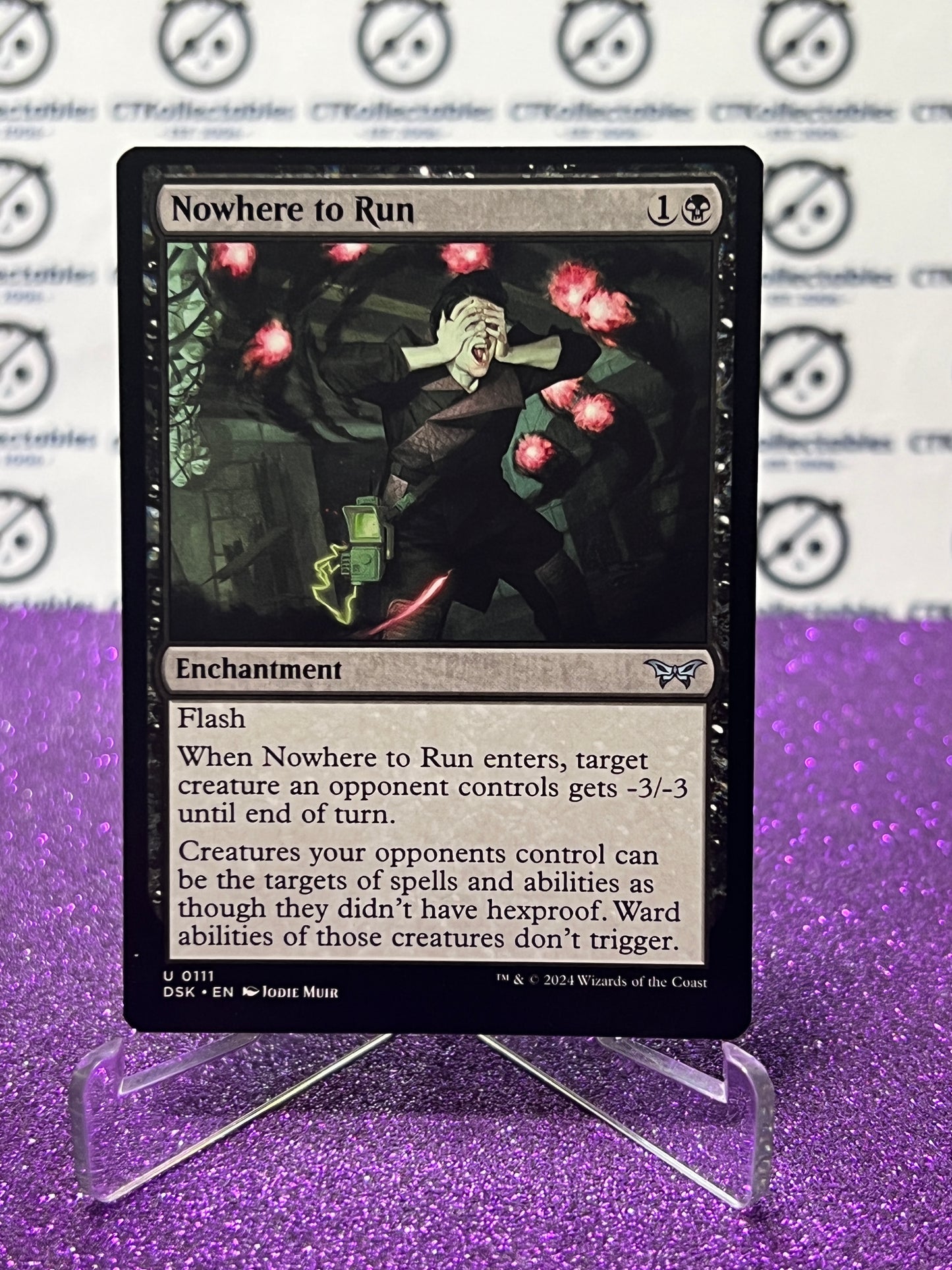 2024 MAGIC THE GATHERING DUSKMOURN HOUSE OF HORROR NOWHERE TO RUN # U 0111 ENCHANTMENT CARD