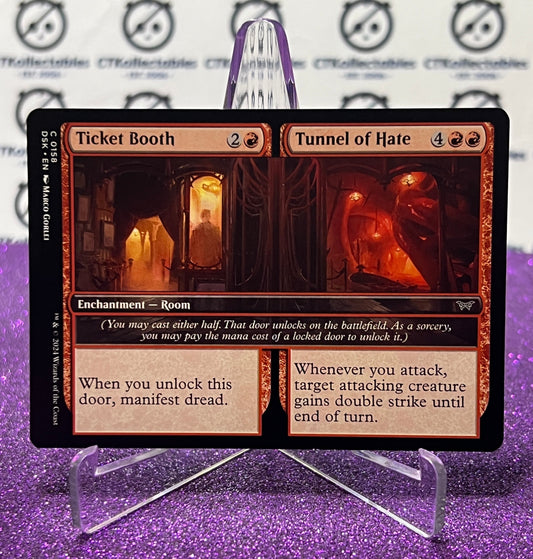 2024 MAGIC THE GATHERING DUSKMOURN HOUSE OF HORROR TICKET BOOTH/TUNNEL OF HATE # C 0158 ENCHANTMENT-ROOM CARD