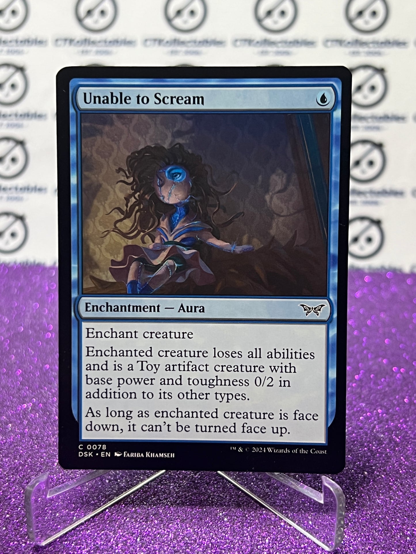 2024 MAGIC THE GATHERING DUSKMOURN HOUSE OF HORROR UNABLE TO SCREAM # C 0078 ENCHANTMENT-AURA CARD