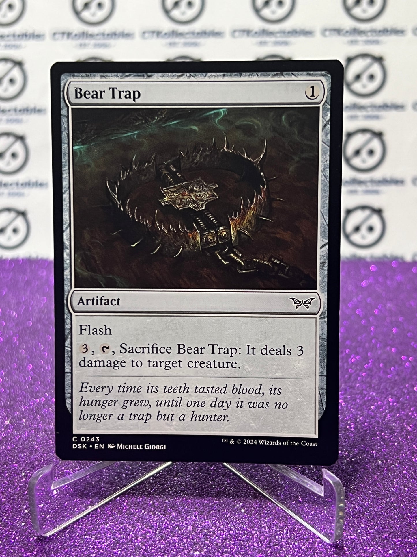 2024 MAGIC THE GATHERING DUSKMOURN HOUSE OF HORROR BEAR TRAP # C 0243 ARTIFACT CARD