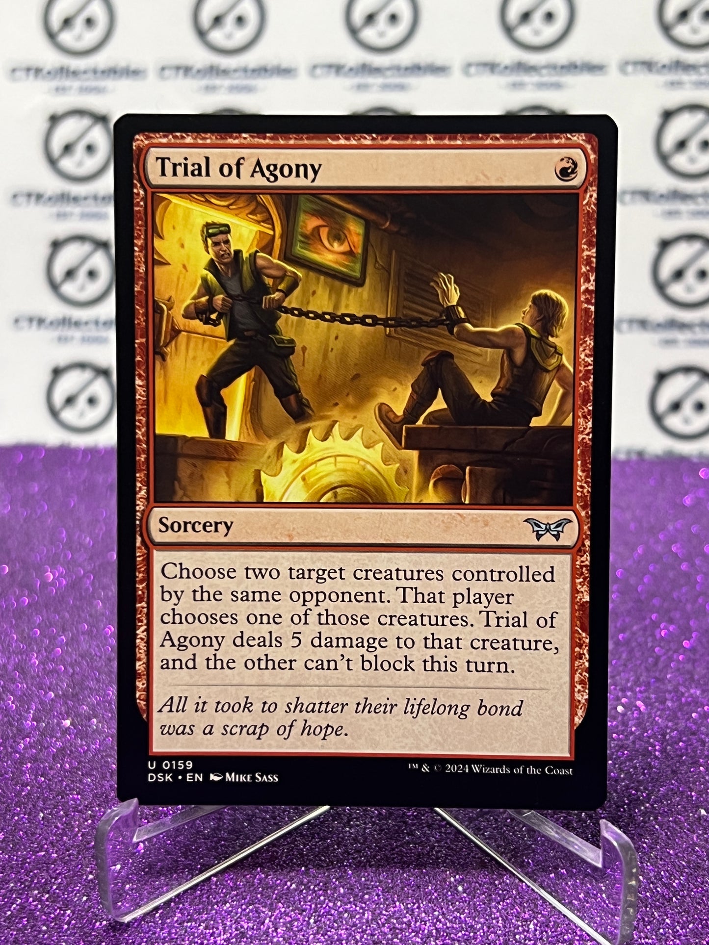 2024 MAGIC THE GATHERING DUSKMOURN HOUSE OF HORROR TRIAL OF AGONY # U 0159 SORCERY CARD