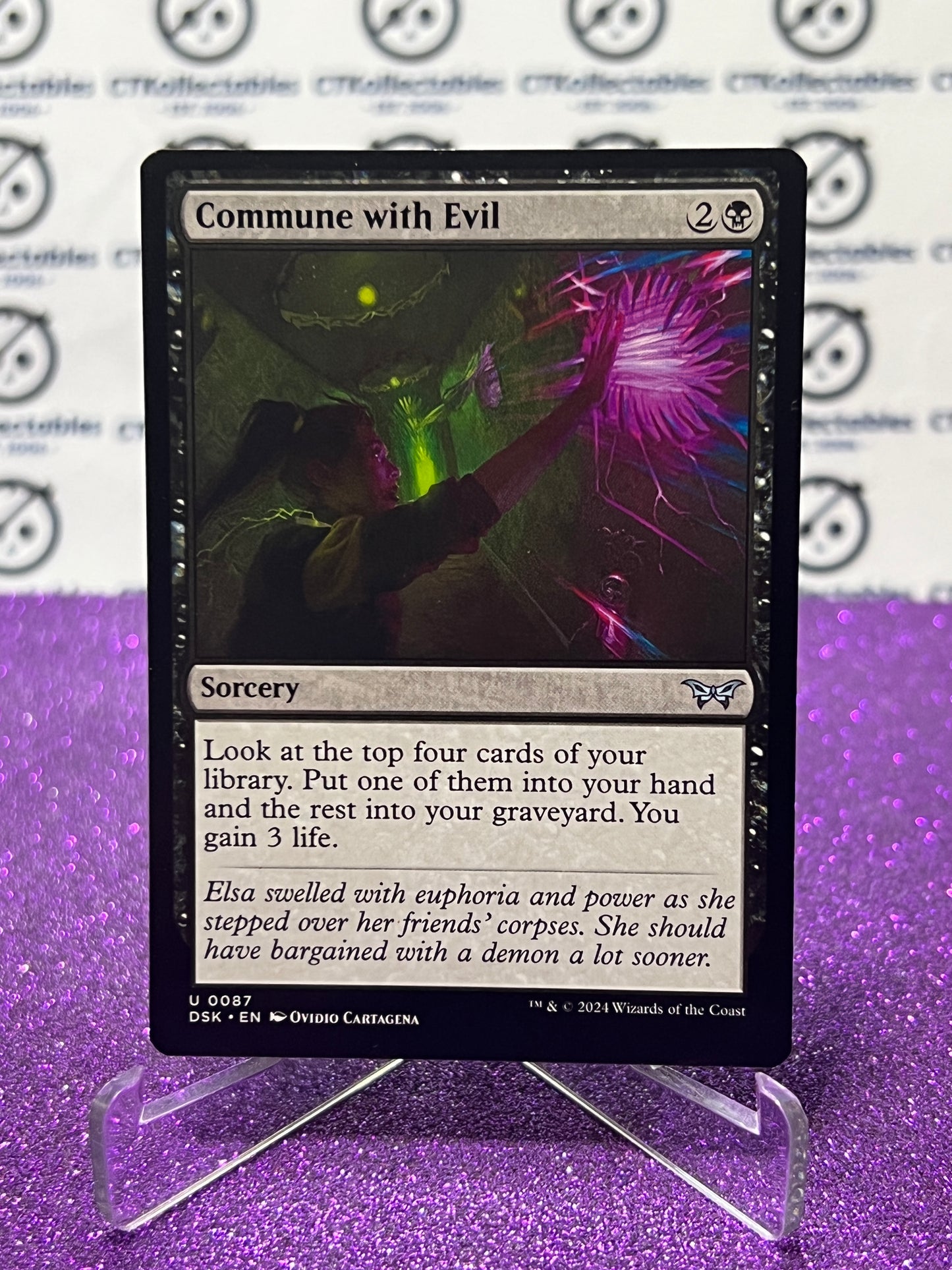 2024 MAGIC THE GATHERING DUSKMOURN HOUSE OF HORROR COMMUNE WITH EVIL # U 0087 SORCERY CARD