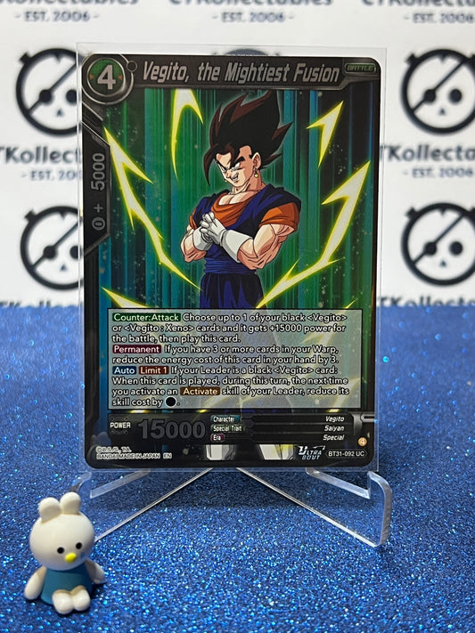 DRAGON BALL IMPACT BEYOND DIMENSIONS VEGITO, THE MIGHTIEST FUSION # BT31-082 UC FOIL CARD