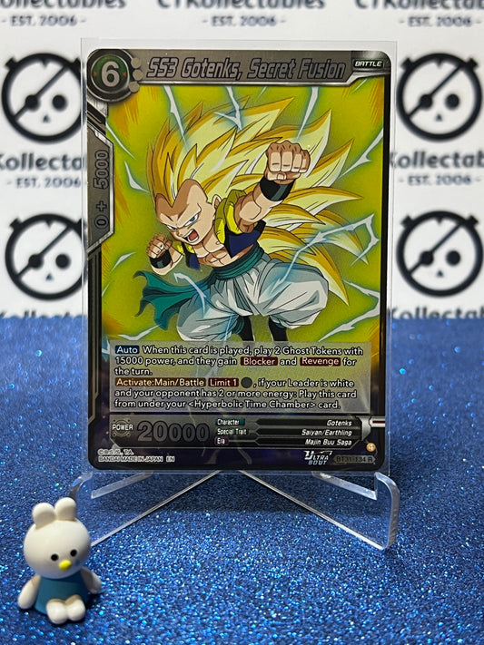 DRAGON BALL IMPACT BEYOND DIMENSIONS SS3 GOTENKS, SECRET FUSION # BT31-134 R FOIL CARD