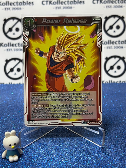DRAGON BALL IMPACT BEYOND DIMENSIONS POWER RELEASE # BT31-024 R FOIL CARD