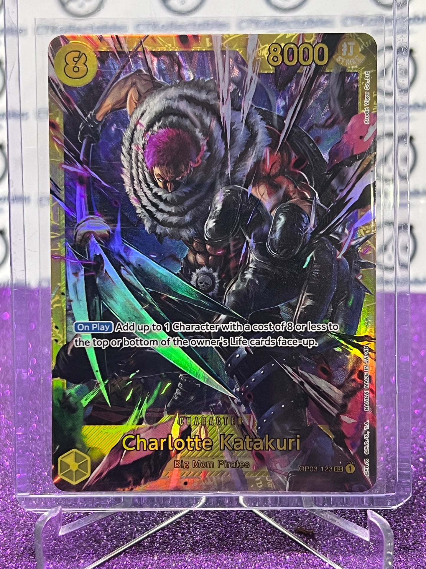 2024 ONE PIECE THE BEST CHARLOTTE KATAKURI # OP03-123 SEC ENGLISH TRADING GAME CARD