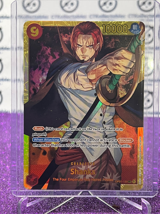 2024 ONE PIECE THE BEST SHANKS # OP01-120 SEC ENGLISH TRADING GAME CARD