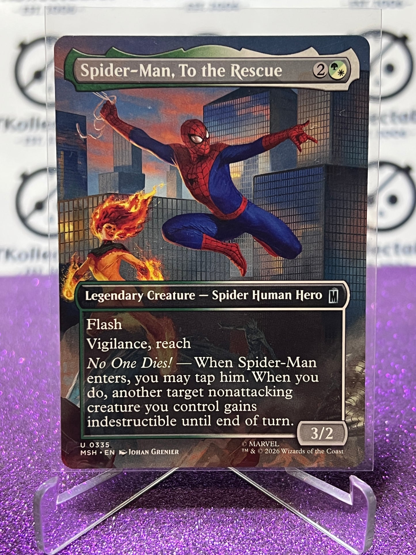 2026 MAGIC THE GATHERING / MARVEL SUPER HEROES SPIDER-MAN, TO THE RESCUE # U 0335 NON-FOIL,BORDERLESS CARD