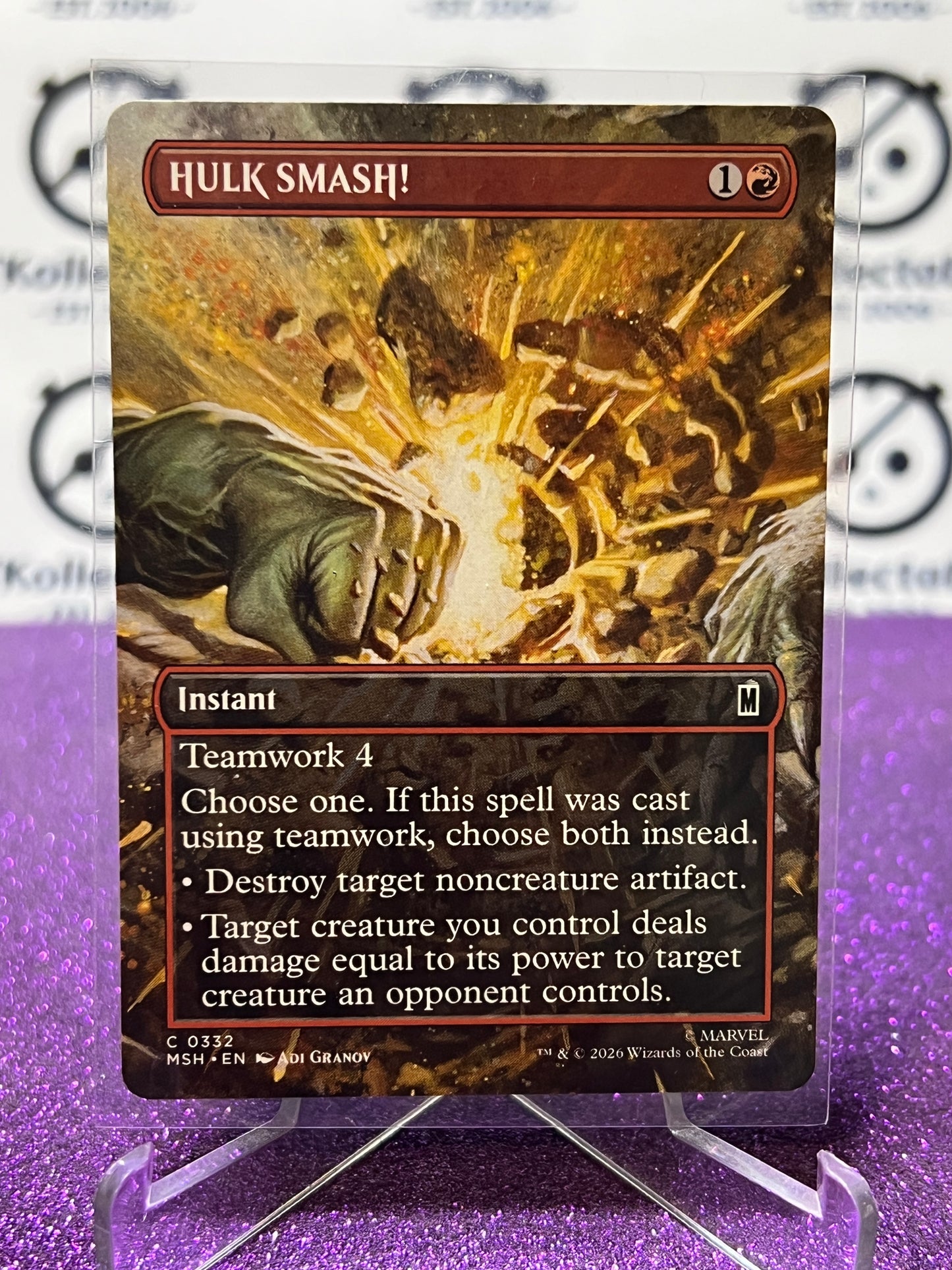 2026 MAGIC THE GATHERING / MARVEL SUPER HEROES HULK SMASH! # C 0332 NON-FOIL,BORDERLESS CARD