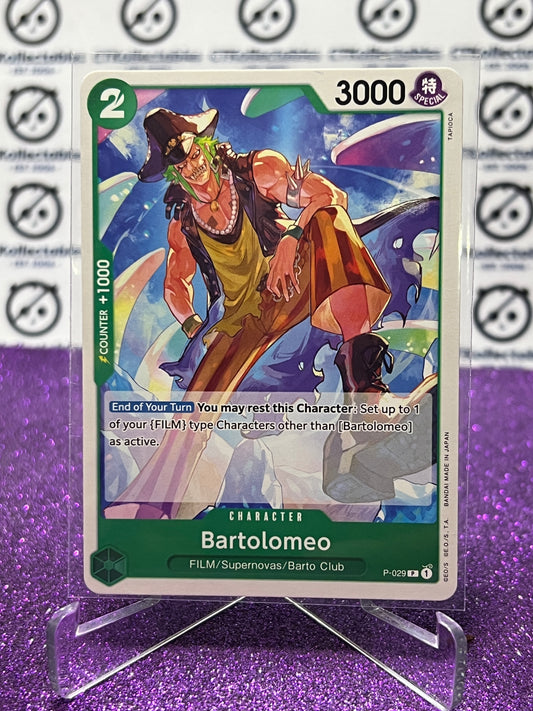 2024 ONE PIECE THE BEST BARTOLOMEO # P-029 P ENGLISH TRADING GAME PROMO CARD