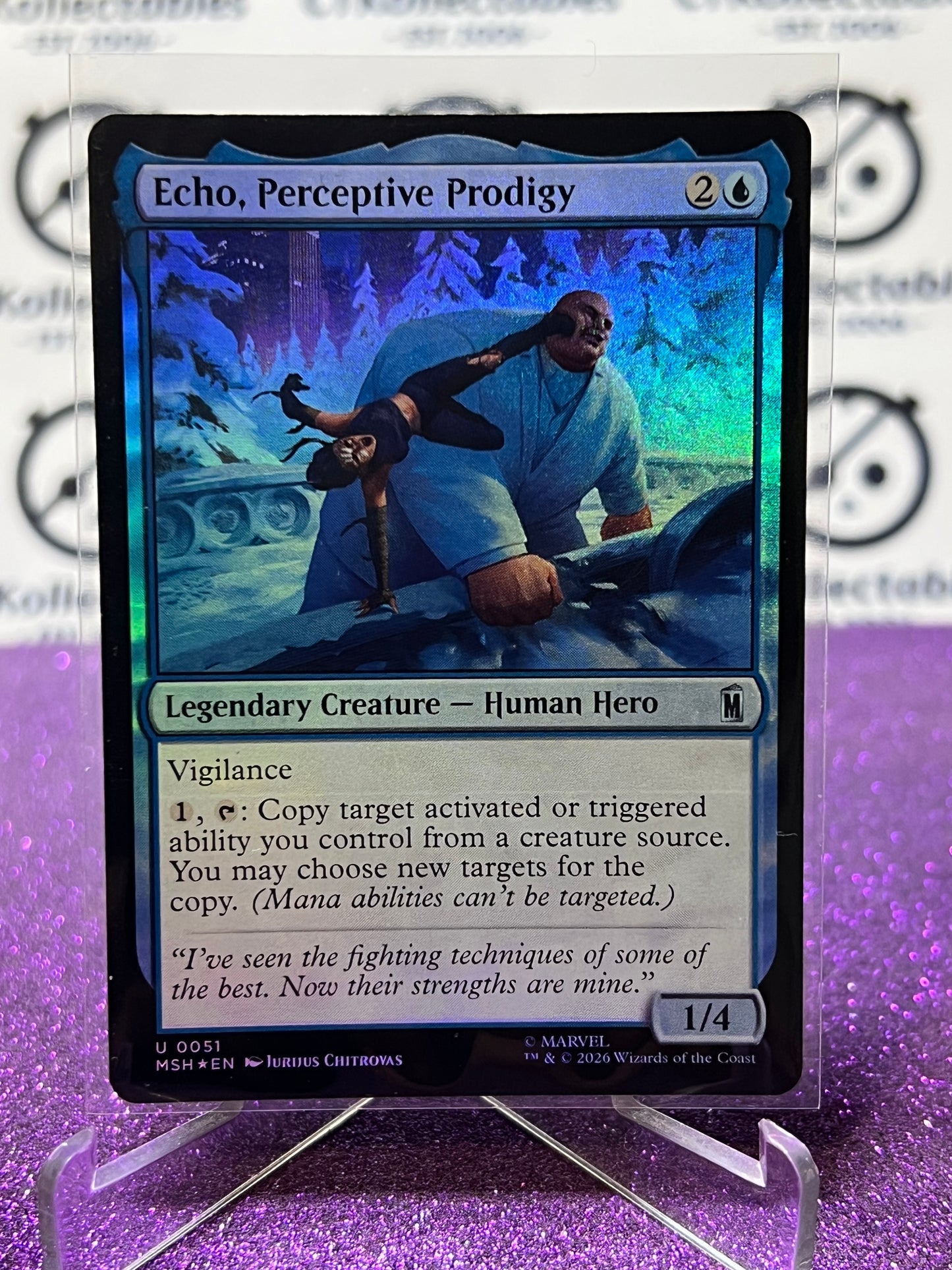 2026 MAGIC THE GATHERING / MARVEL SUPER HEROES  ECHO, PERCEPTION PRODIGY # U 0051 FOIL CARD