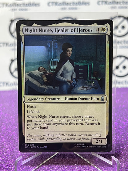 2026 MAGIC THE GATHERING / MARVEL SUPER HEROES  NIGHT NURSE, HEALER OF HEROES # U 0026 FOIL CARD