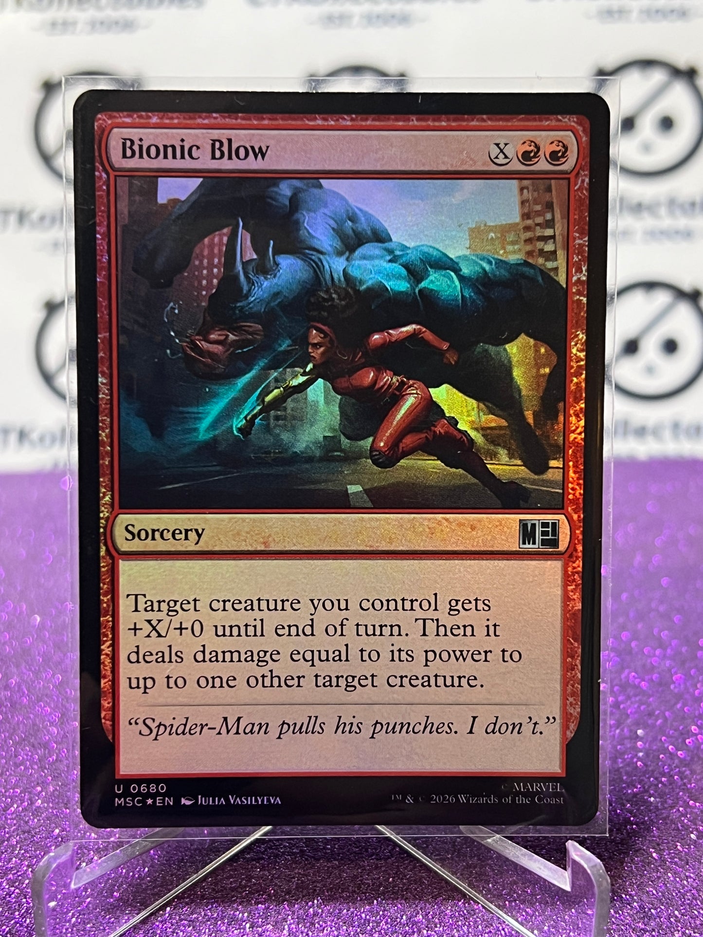 2026 MAGIC THE GATHERING / MARVEL SUPER HEROES BIONIC BLOW # U 0680 FOIL CARD