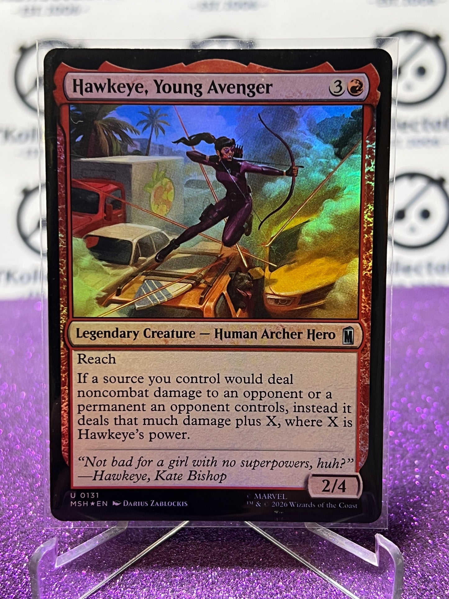 2026 MAGIC THE GATHERING / MARVEL SUPER HEROES HAWKEYE, YOUNG AVENGER # U 0131  FOIL CARD