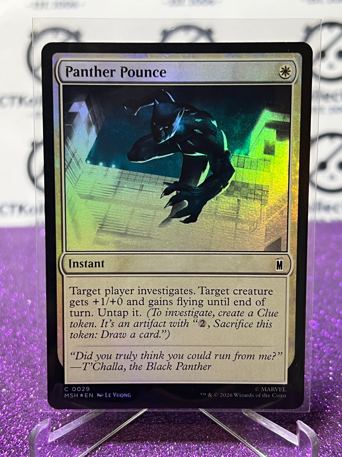 2026 MAGIC THE GATHERING / MARVEL SUPER PANTHER POUNCE # C 0029 FOIL CARD