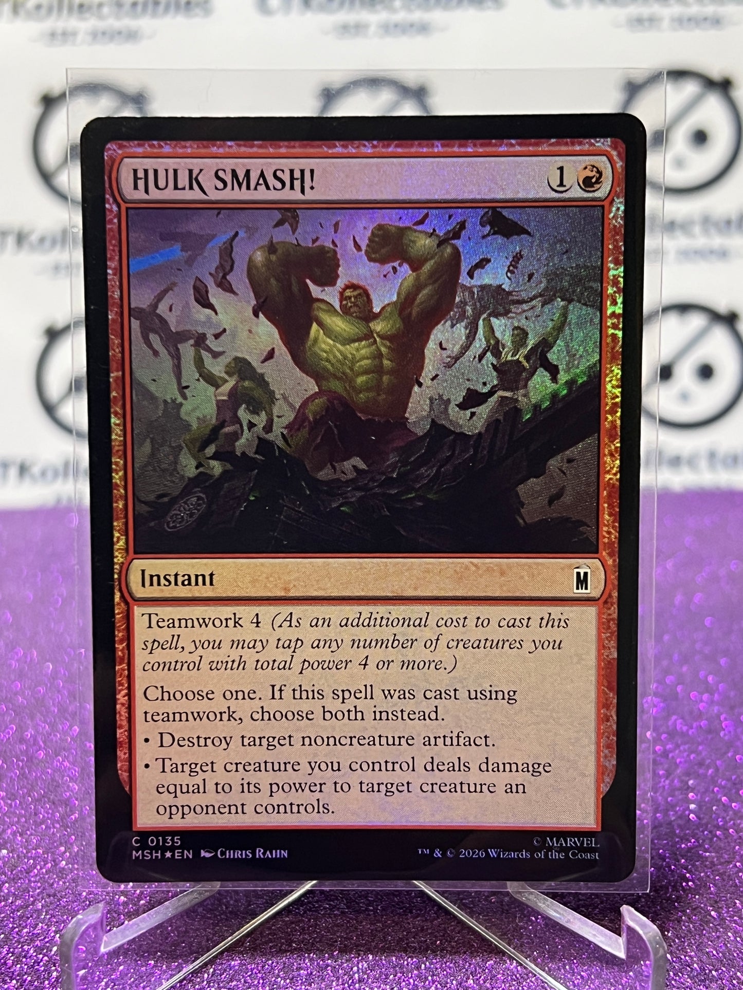 2026 MAGIC THE GATHERING / MARVEL SUPER HEROS HULK SMASH # C 0135 FOIL CARD