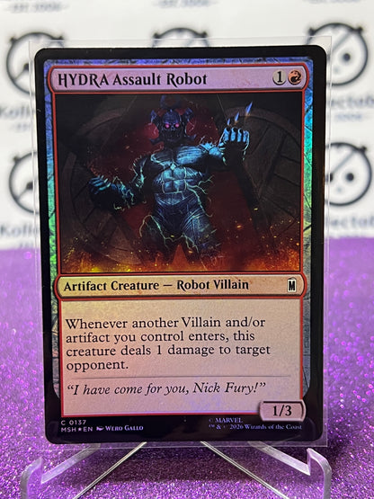 2026 MAGIC THE GATHERING / MARVEL SUPER HEROS HYDRA ASSAULT ROBOT # C 0137 FOIL CARD