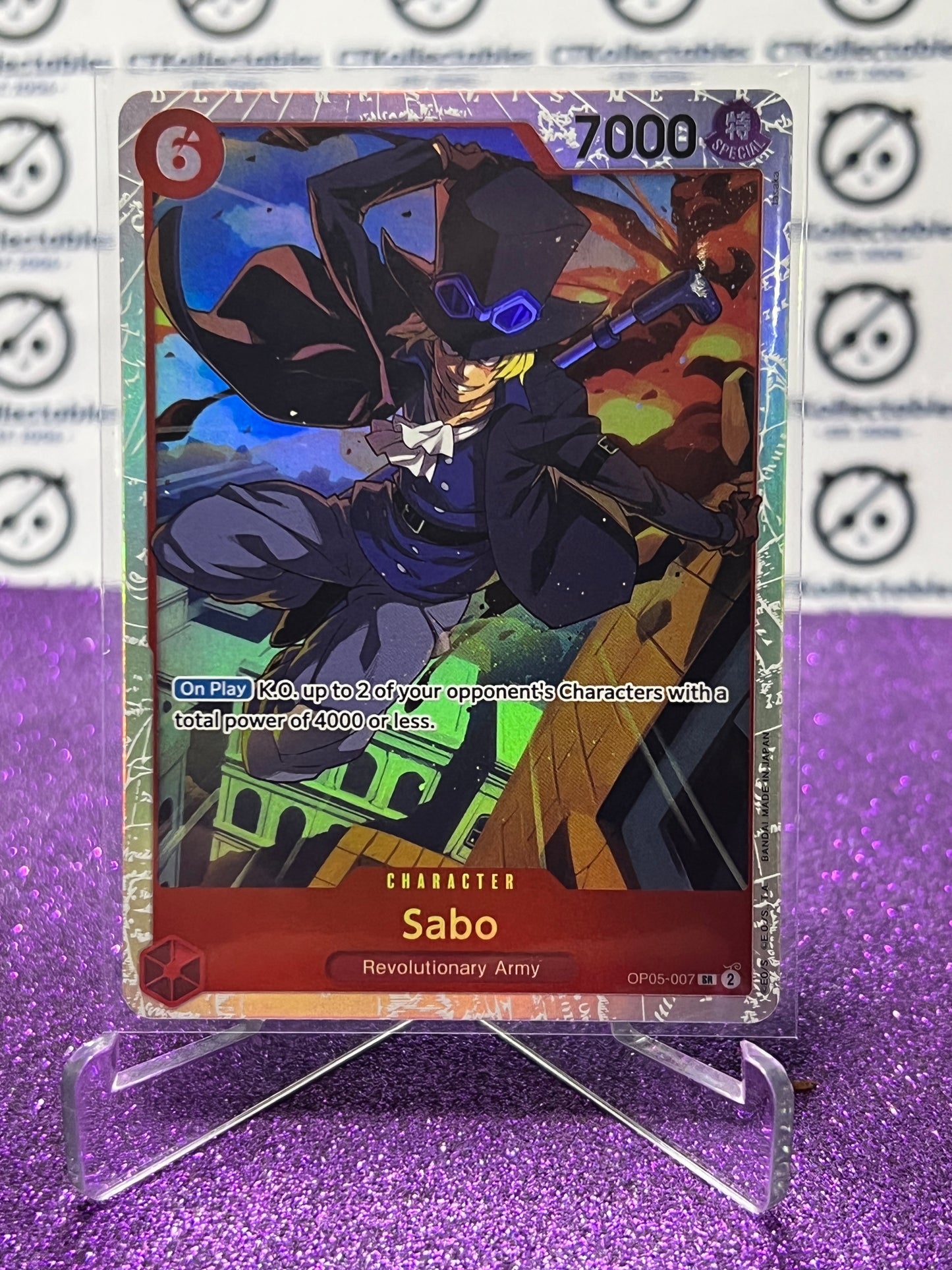 2024 ONE PIECE THE BEST SABO # OP05-007 SR  ENGLISH TRADING GAME CARD