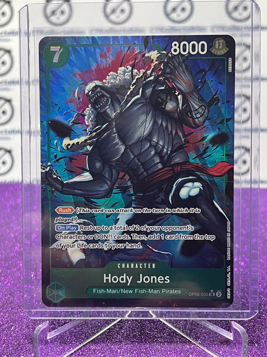 2024 ONE PIECE THE BEST HODY JONES # OP06-035 SR* ENGLISH TRADING GAME CARD