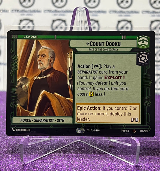 2024 STAR WARS UNLIMITED COUNT DOOKU # 005/257 NON-FOIL CARD