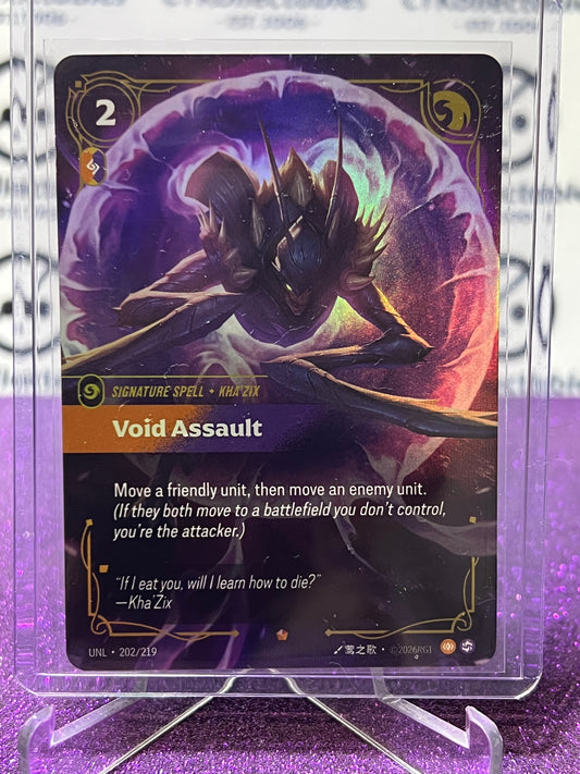 2026 RIFTBOUND LEAGUE OF LEGENDS UNLEASHED VOID ASSAULT # 202/219  EPIC FOIL TRADING GAME CARD