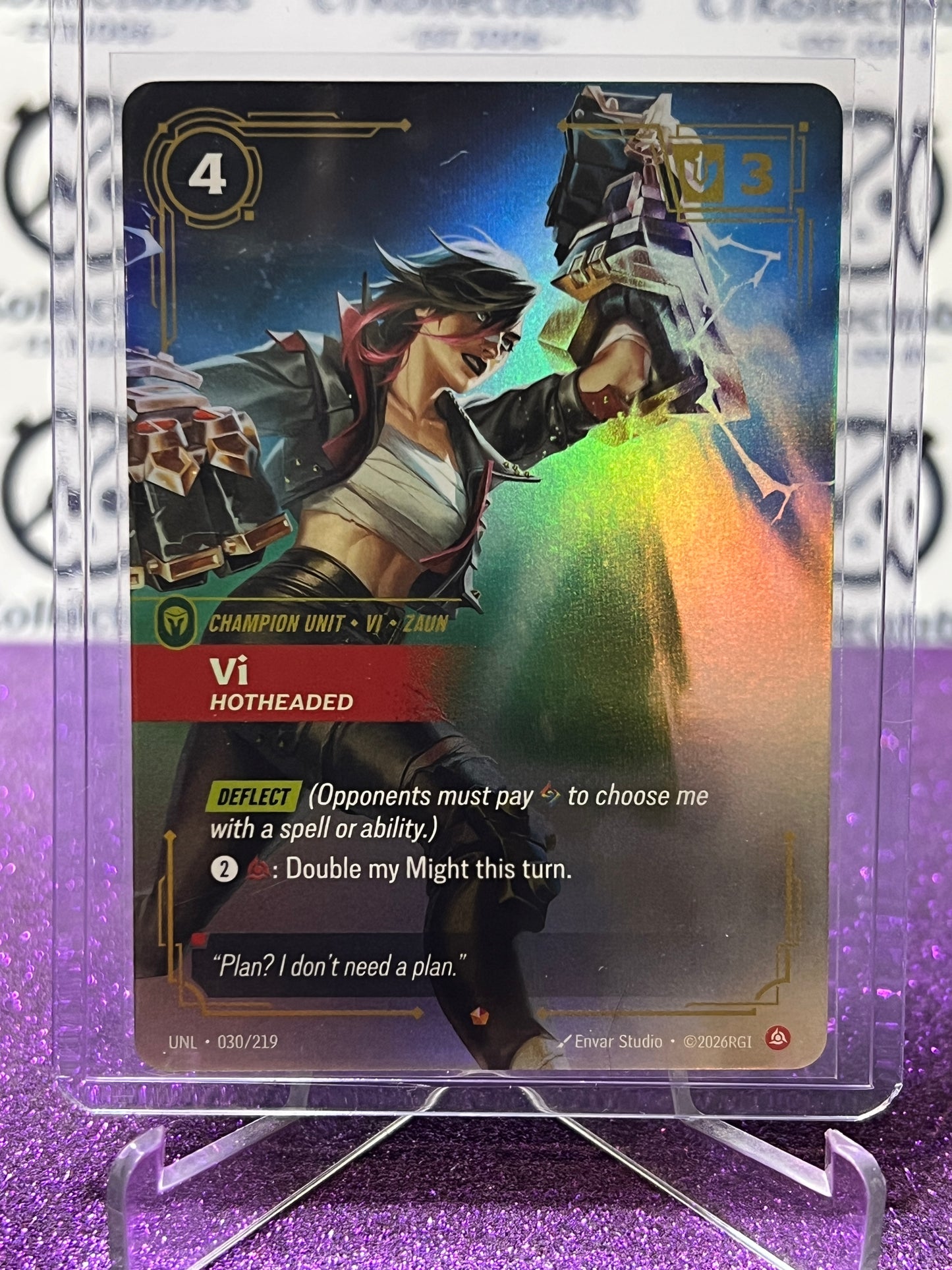 2026 RIFTBOUND LEAGUE OF LEGENDS UNLEASHED VI # 030/219  EPIC FOIL TRADING GAME CARD