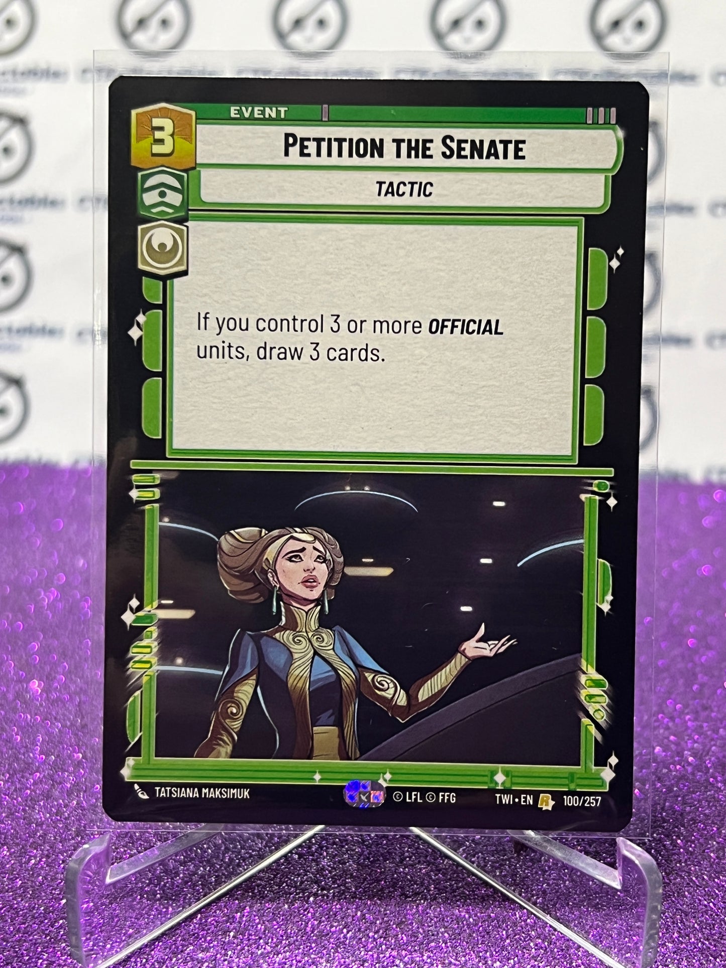 2024 STAR WARS UNLIMITED PETITION THE SENATE # 100/257 NON-FOIL CARD