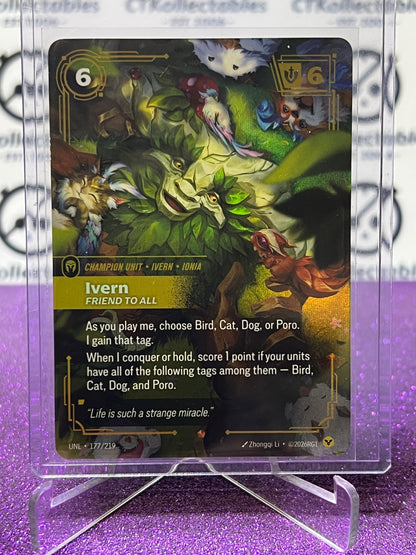 2026 RIFTBOUND LEAGUE OF LEGENDS UNLEASHED IVERN # 177/219  EPIC FOIL TRADING GAME CARD