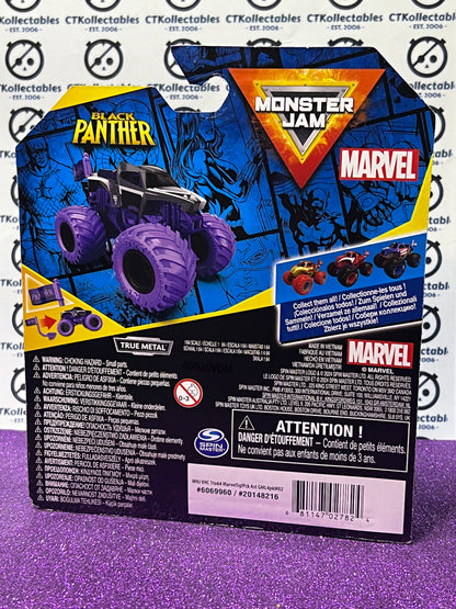 2024 HOT WHEELS MATTEL MONSTER TRUCK SERIES 2 MONSTER JAM  1/64 BLACK PANTHER  MARVEL