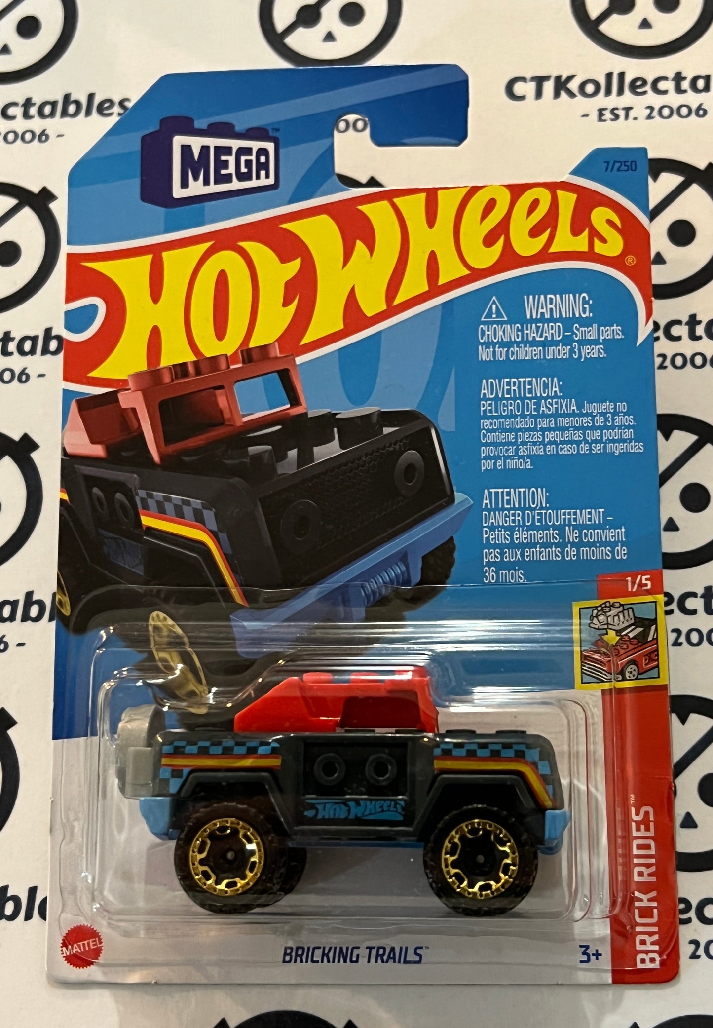 HOT WHEELS MEGA 1/5 BRICKING TRAILS 7/250 BRICK RIDES 2021