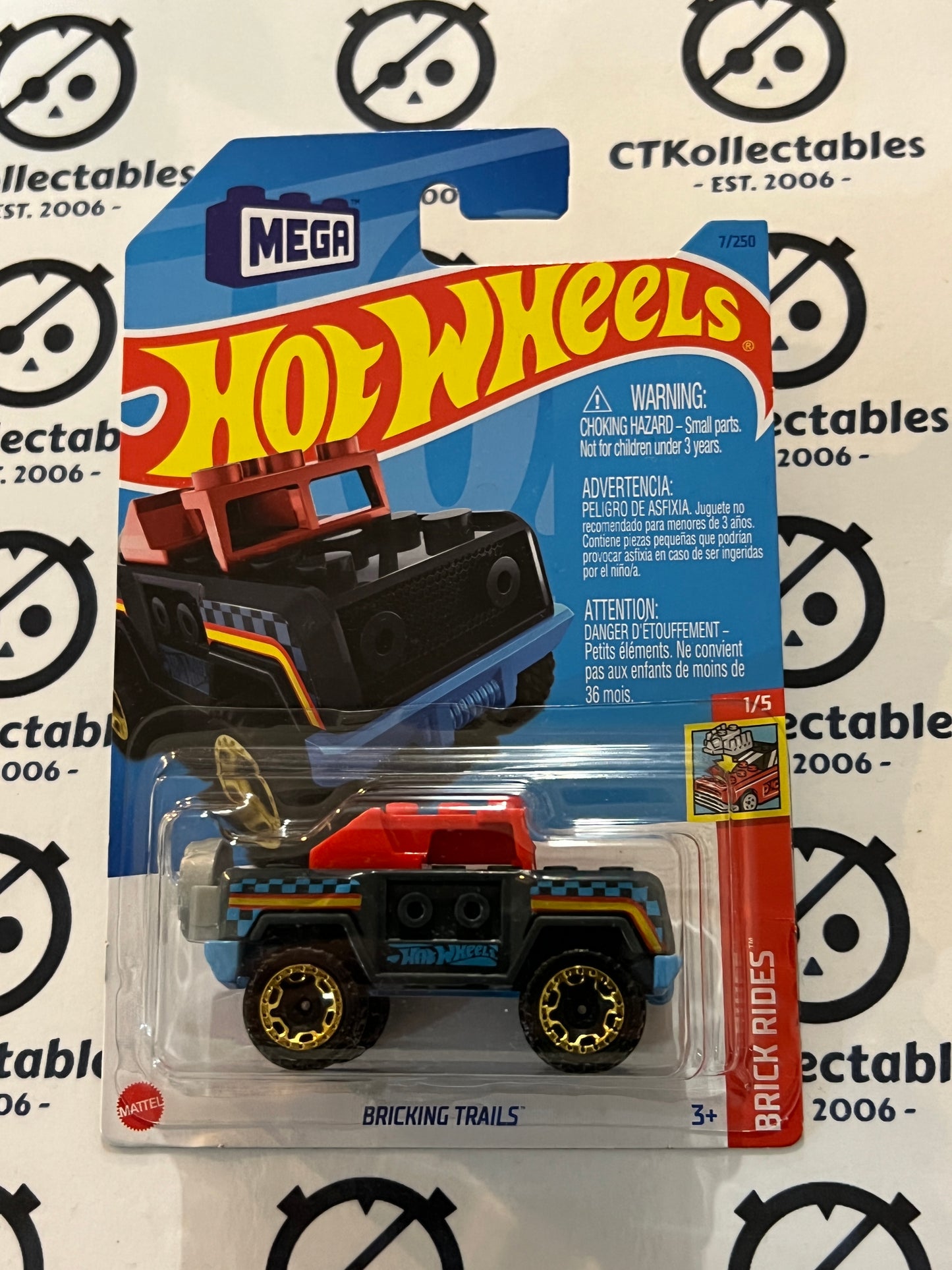 HOT WHEELS MEGA 1/5 BRICKING TRAILS 7/250 BRICK RIDES 2021