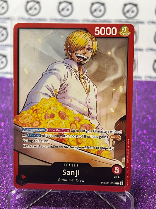 2024 ONE PIECE THE BEST SANJI # PRB01-001 L  LEADER TRADING GAME CARD