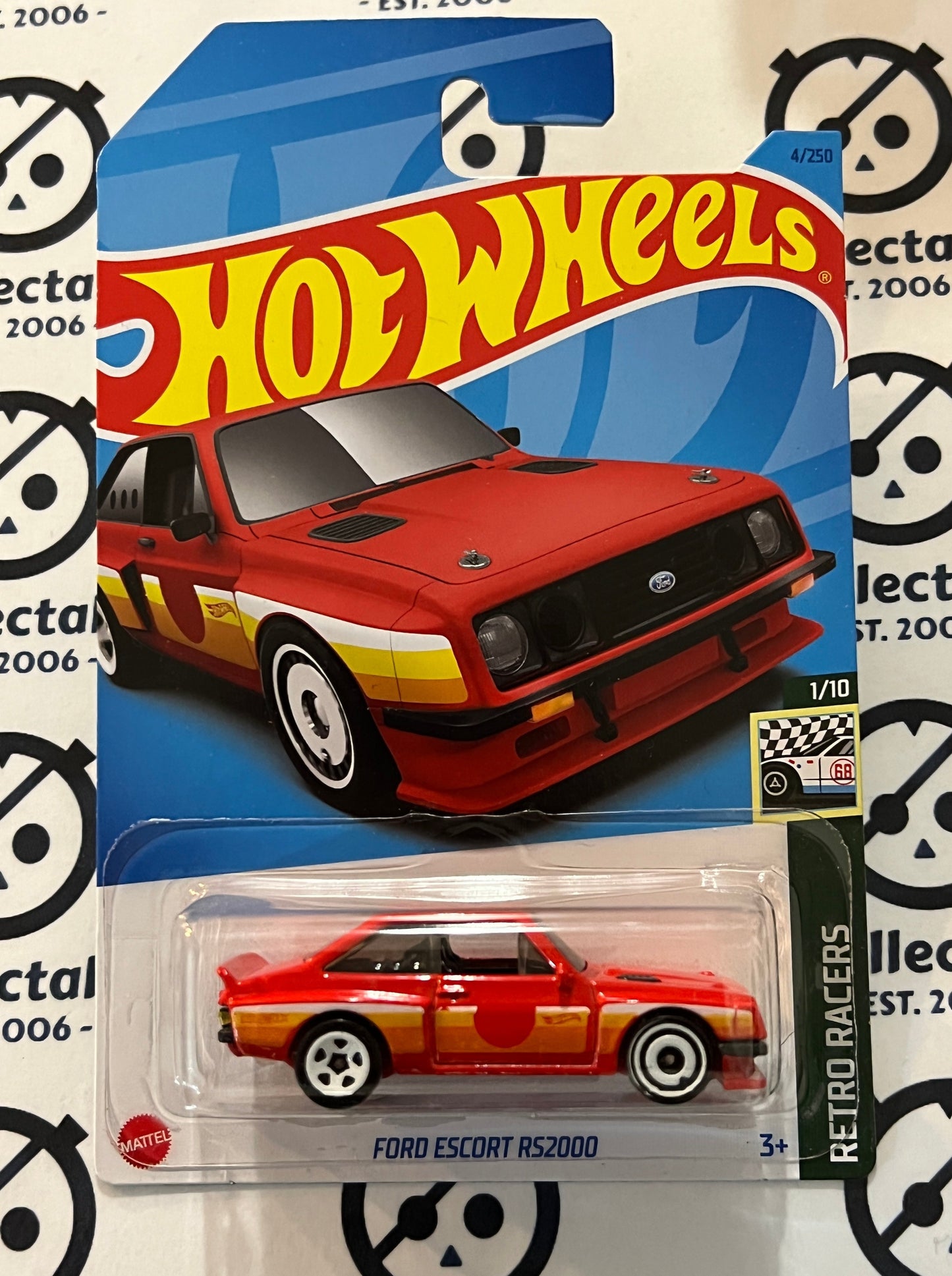 HOT WHEELS MATTEL FORD ESCORT RS2000 4/250 RETRO RACERS 1/10 - 2021