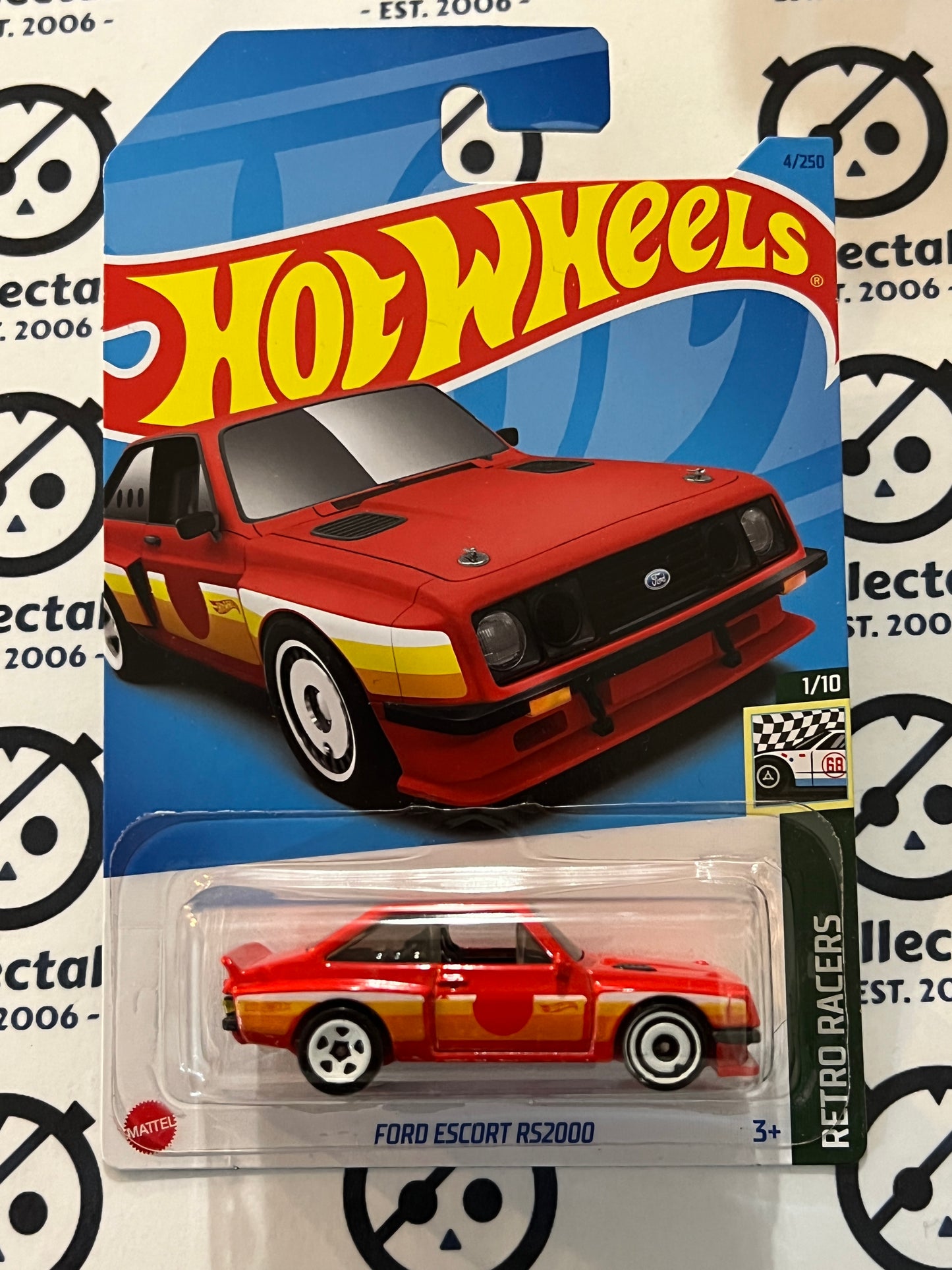 HOT WHEELS MATTEL FORD ESCORT RS2000 4/250 RETRO RACERS 1/10 - 2021