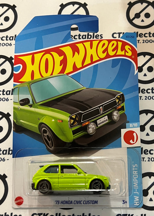 HOT WHEELS MATTEL '73 HONDA CIVIC CUSTOM 117/250 HW J-IMPORTS  8/10 - 2021