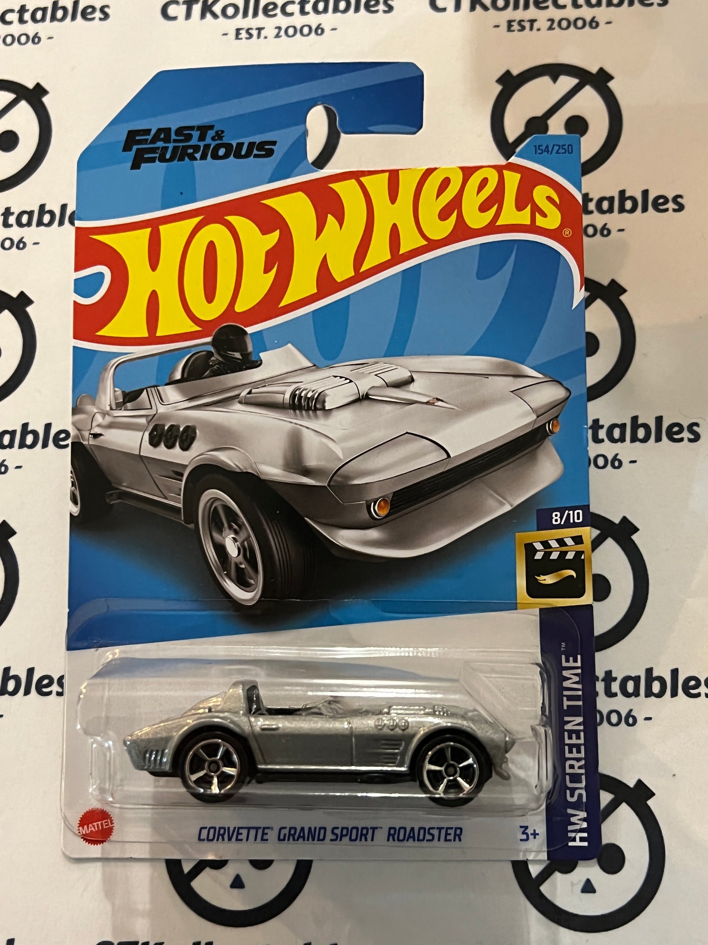 HOT WHEELS MATTEL FAST & FURIOUS CORVETTE  154/250 HW SCREEN TIME 8/10 - 2021