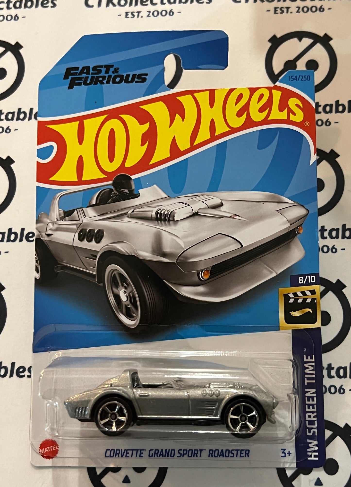 HOT WHEELS MATTEL FAST & FURIOUS CORVETTE  154/250 HW SCREEN TIME 8/10 - 2021