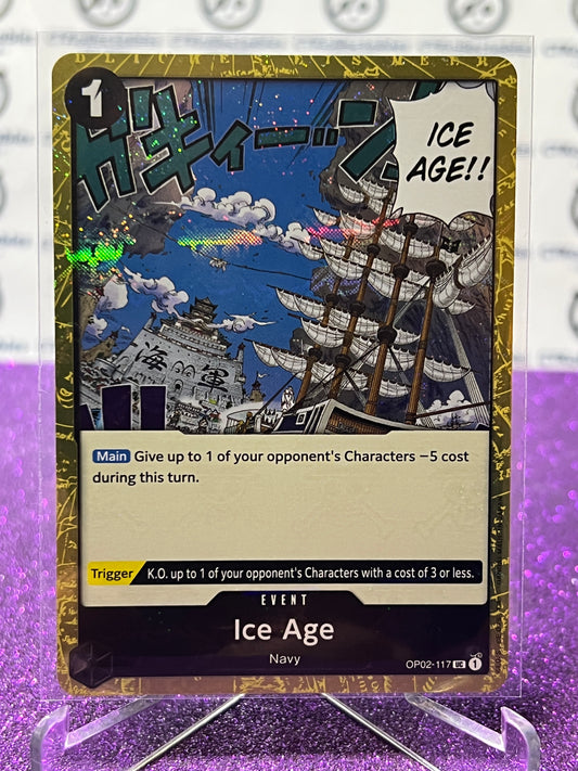 2024 ONE PIECE THE BEST ICE AGE # OP02-117 UC GLITTER FLAG FOIL TRADING GAME CARD