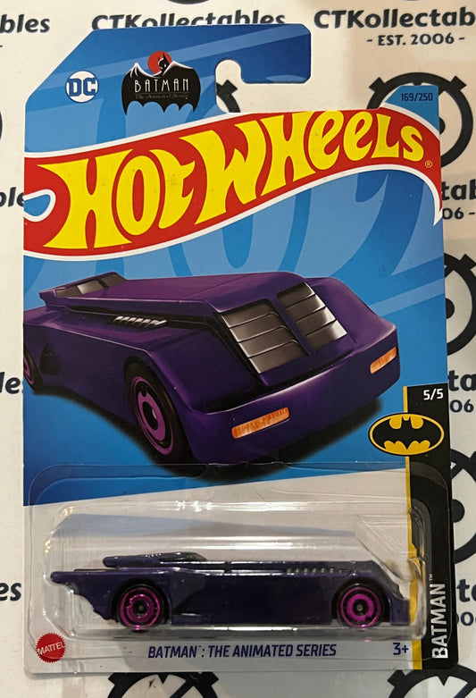 HOT WHEELS MATTEL BATMAN THE ANIMATED SERIES 5/5  DC PURPLE 169/250 LONG CARD 2021