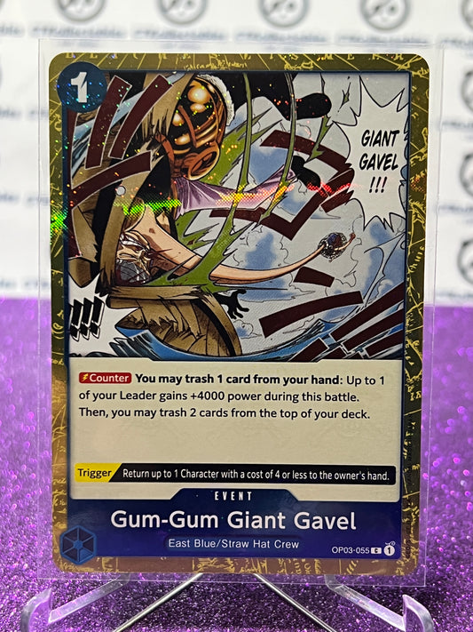 2024 ONE PIECE THE BEST GUM-GUM GIAT GAVEL # OP03-055 C GLITTER FLAG FOIL TRADING GAME CARD