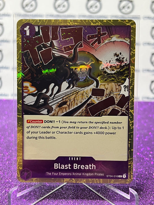 2024 ONE PIECE THE BEST BLAST BREATH # ST04-016 C GLITTER FLAG FOIL TRADING GAME CARD