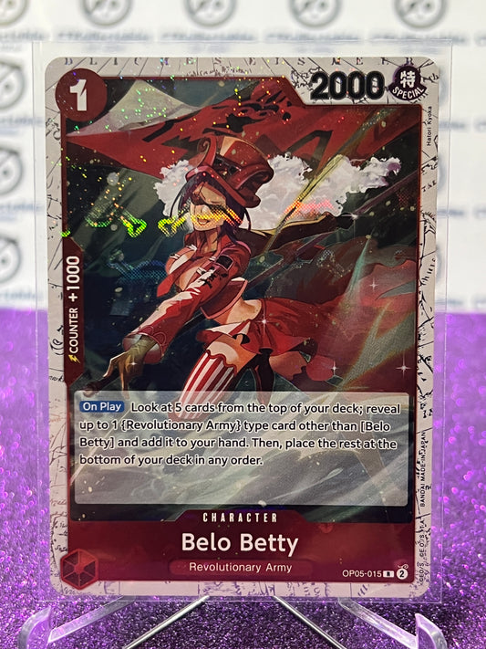 2024 ONE PIECE THE BEST BELO BETTY # OP05-015 R GLITTER FLAG FOIL TRADING GAME CARD