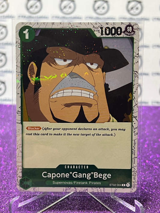 2024 ONE PIECE THE BEST CAPONE"GANG"BEGE # ST02-004 C GLITTER FLAG FOIL TRADING GAME CARD